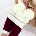 Leggings Femininas de Inverno com Veludo e Elasticidade, Cintura Alta e Térmicas / Calças Leggings Femininas Casuais Grossas de Inverno